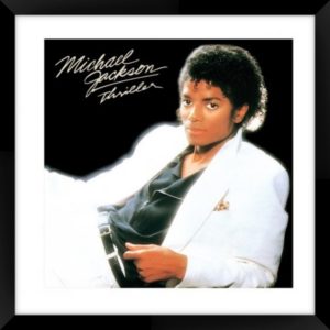 Michael Jackson Thriller Album Cover Poster Print - Art Print 40x40cm in Black Frame