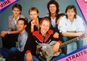 Dire Straits Band Poster (Published 1980s, heavily worn)