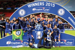 Chelsea Trophy 2014/2015 WINNERS CAPITOL ONE CUP Poster