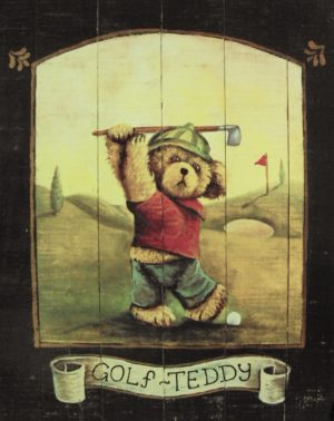 Teddies - Golf Teddy Mini Poster