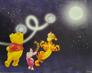 Winnie the Pooh Moon Mini Poster