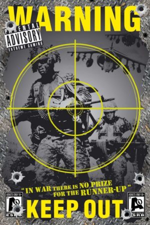 Warning Keep Out Soldier Poster