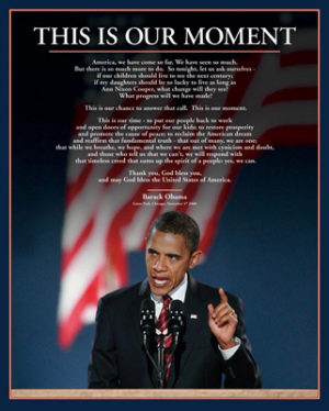 Barack Obama Our Moment Mini Poster