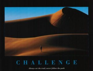 Challenge Sand Dunes Desert Mini Poster