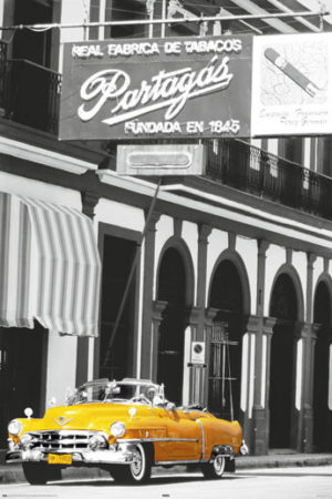 Cuba Cigar Car Poster