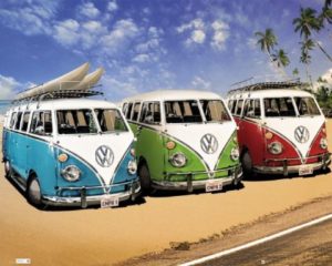 VW Camper Trio Mini Poster