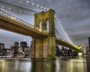 New York Brooklyn Bridge Mini Poster