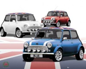 Minis Union Flag Car Mini Poster