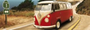VW Californian Camper Route 1 Slim Poster