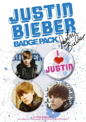 Justin Bieber Pack 2 Badge 4 Pack