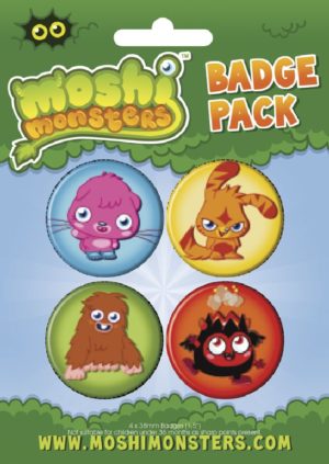 Moshi Monsters Badge 4 Pack