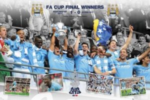Manchester City 2010/2011 WINNERS FA CUP Poster