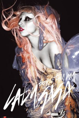 Lady Gaga Born This Way Artwork Poster (Published 2011, some wear)