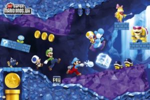 Nintendo Super Mario Bros Wii Down Under Poster