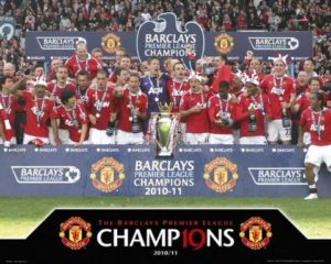 Manchester United Champions 2010/2011 WINNERS PREMIERSHIP Mini Poster
