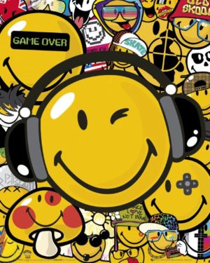 Smiley Tribal Mini Poster