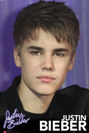 Justin Bieber Purple Pin-Up Poster