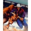 Bull Doggin Mini Poster