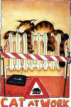 Alex - Cat at Work Mini Poster