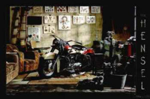 Carl Hensel - Trip's Panhead Harley Davidson Motorbike Poster (Published 1996, some wear)