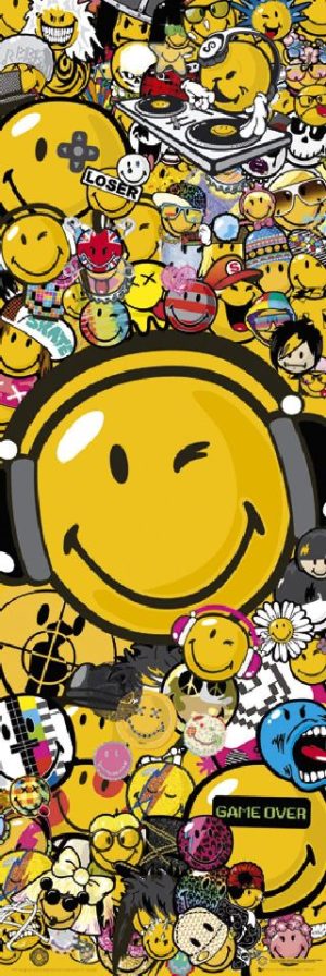 Smiley Tribal Door Poster