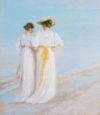 M Ancher - Two Ladies on the Beach Art Print