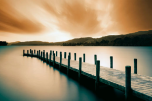 Wooden Landing Jetty Colour Poster