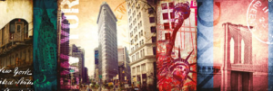 New York Landmarks Slim Poster