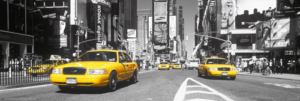 New York Times Square Yellow Taxis Car Slim Poster
