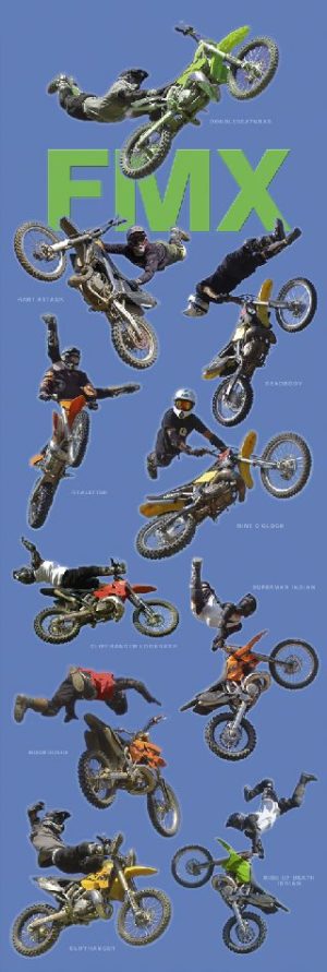 Freestyle Motocross FMX Motorbike Door Poster