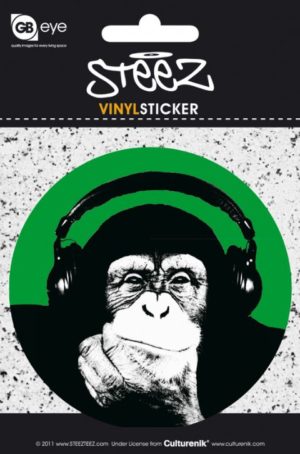 Steez - Chimp In Headphones Sticker