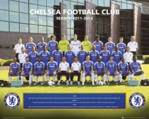 Chelsea Team 2011/2012 WINNERS FA CUP & UEFA CHAMPIONS LEAGUE CUP Mini Poster