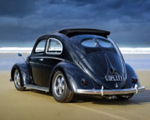 VW Brendan Ray Californian Splitty Car Mini Poster