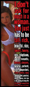 I Don't Ask Much in a Woman Door Poster