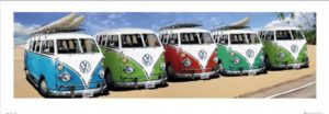 VW Californian Campers Beach Photographic Print