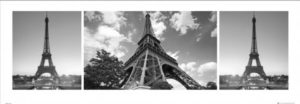 Paris Eiffel Tower Triptych Photographic Print