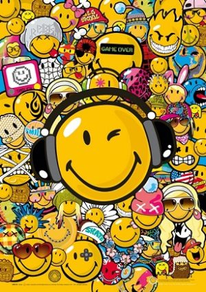 Smiley Tribal Large 3D Lenticular Poster