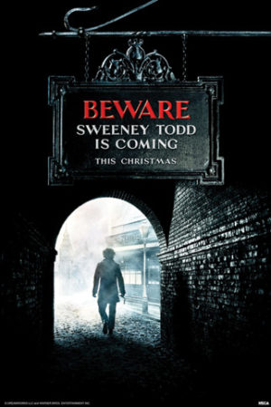 Sweeney Todd: The Demon Barber Of Fleet Street Beware Poster