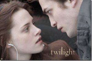 Twilight Edward And Bella Headphones Poster
