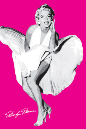 Marilyn Monroe The Legend Vent Seven Year Itch Hot Pink Poster