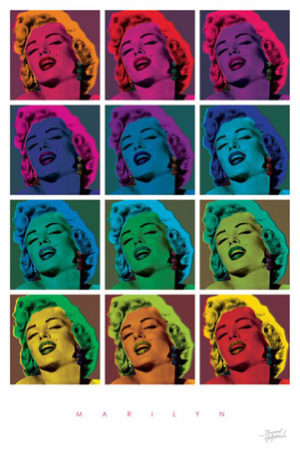 Marilyn Monroe Pop Art by Bernard of Hollywood Poster
