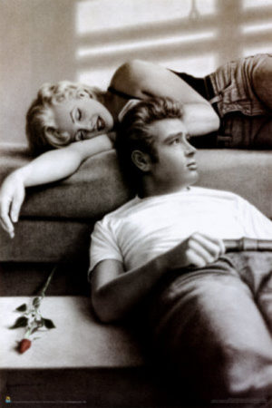 Paul Gassenheimer - Marilyn Monroe and James Dean Lounging Poster