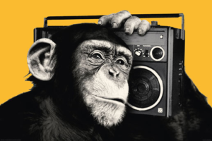 The Chimp Boombox Poster