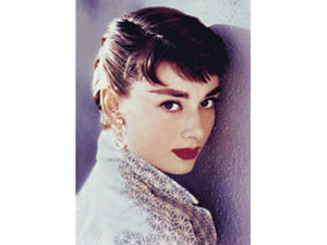 Audrey Hepburn Purple Wall Poster