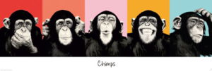 The Chimp Pop Art Jumbo Poster