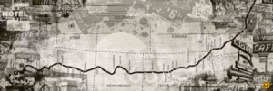 Route 66 Map Jumbo Poster