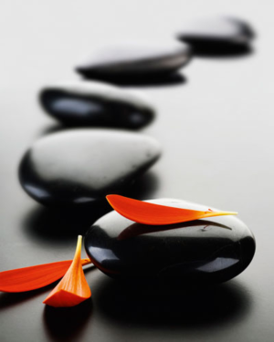 Zen Stones Red Mini Poster