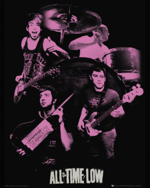 All Time Low Pink Live Collage Mini Poster