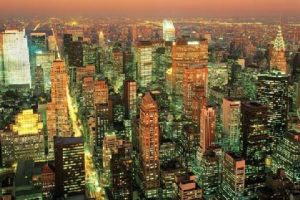 New York Manhattan Evening Poster
