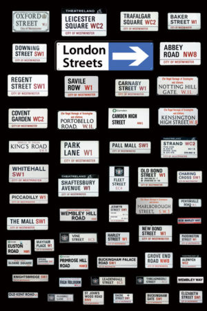 London Street Signs Poster